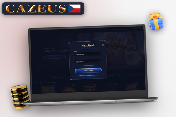Cazeus Casino CZ registrace přes přehledný e-mailový formulář v pár krocích