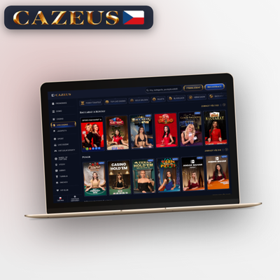 Celoobrazovkový režim Cazeus Casino pro počítač bez rušivých lišt