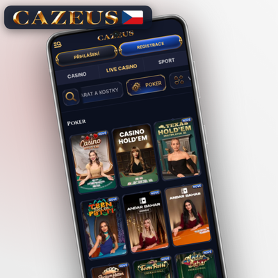 Sportovní sázení na fotbal a tenis v mobilní aplikaci Cazeus Casino