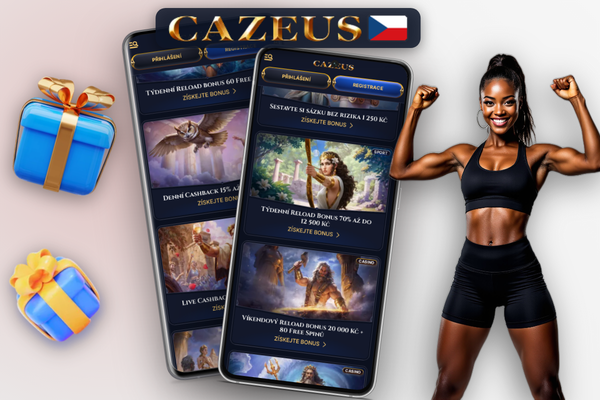Registrační formulář Cazeus Casino s vyplněným polem pro promo kód LUCKYCZ777