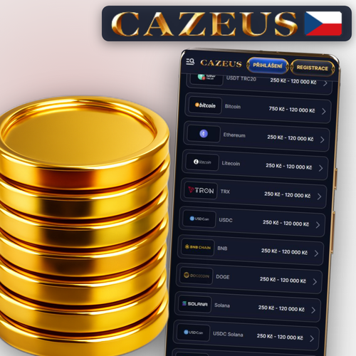 Cazeus Casino vklad – karty, e-peněženky a kryptoměny na jednom místě