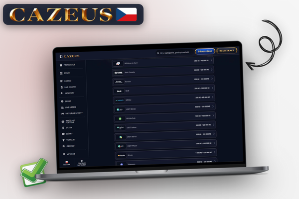 Hráč volí metodu výběru výher v Cazeus Casino podle rychlosti a limitu